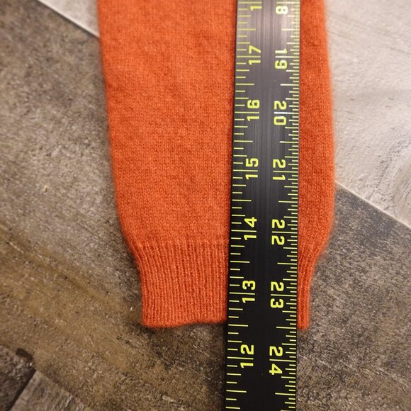 Simply Cashmere Sweater Women’s Small Orange Crew Neck 100% Cashmere - Picture 6 of 7